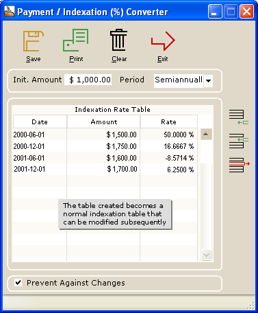 Indexation converter