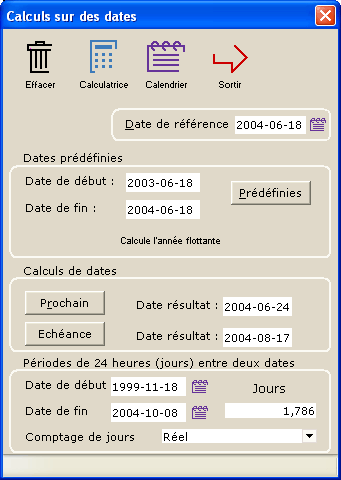 Various date calculations