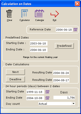 Various date calculations